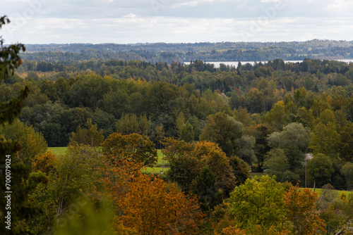 autumn from the hill top in Latvia 