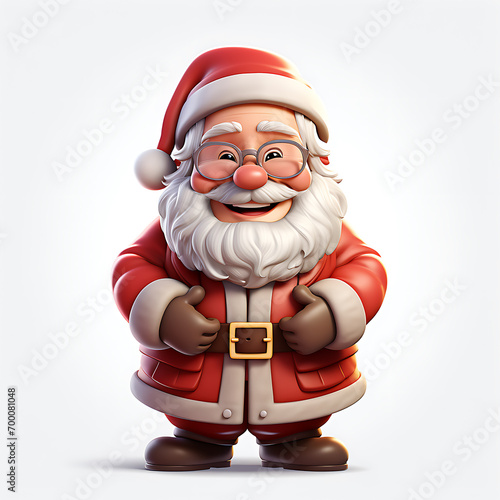santa_clause_with_red_box_present_gift_a_simple_avatar_3d