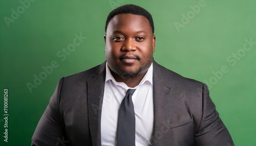 Plus Sized Black Male in Suit - Representative of Business or Professional Employee