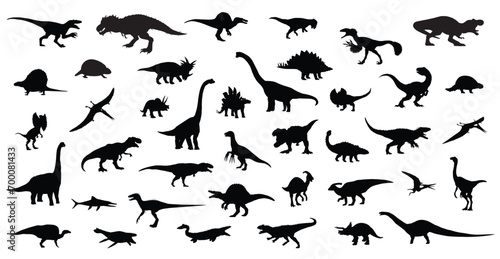 prehistoric animals silhouette