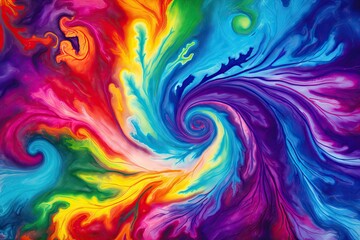 Hippie design with Tie dye colors and swirl pattern
