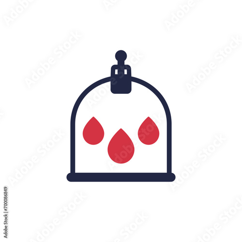 Hijama cupping therapy icon, vector