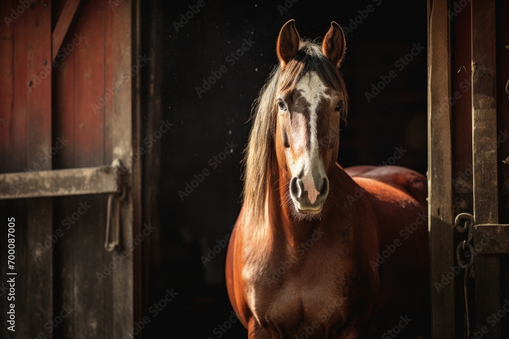 Obraz premium Housed Czech Coldblood Horse