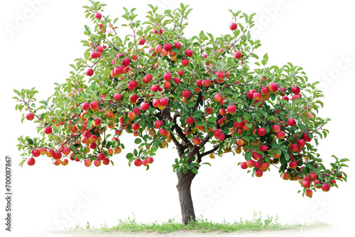Apple Tree Alone White on a transparent background