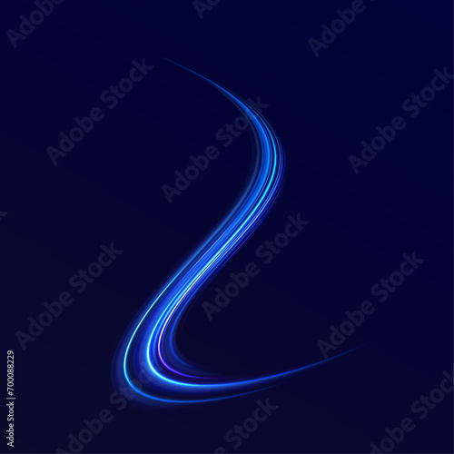 High tech concept with luminous arrows moving to side. Speed connection vector background. Neon color glowing lines. 