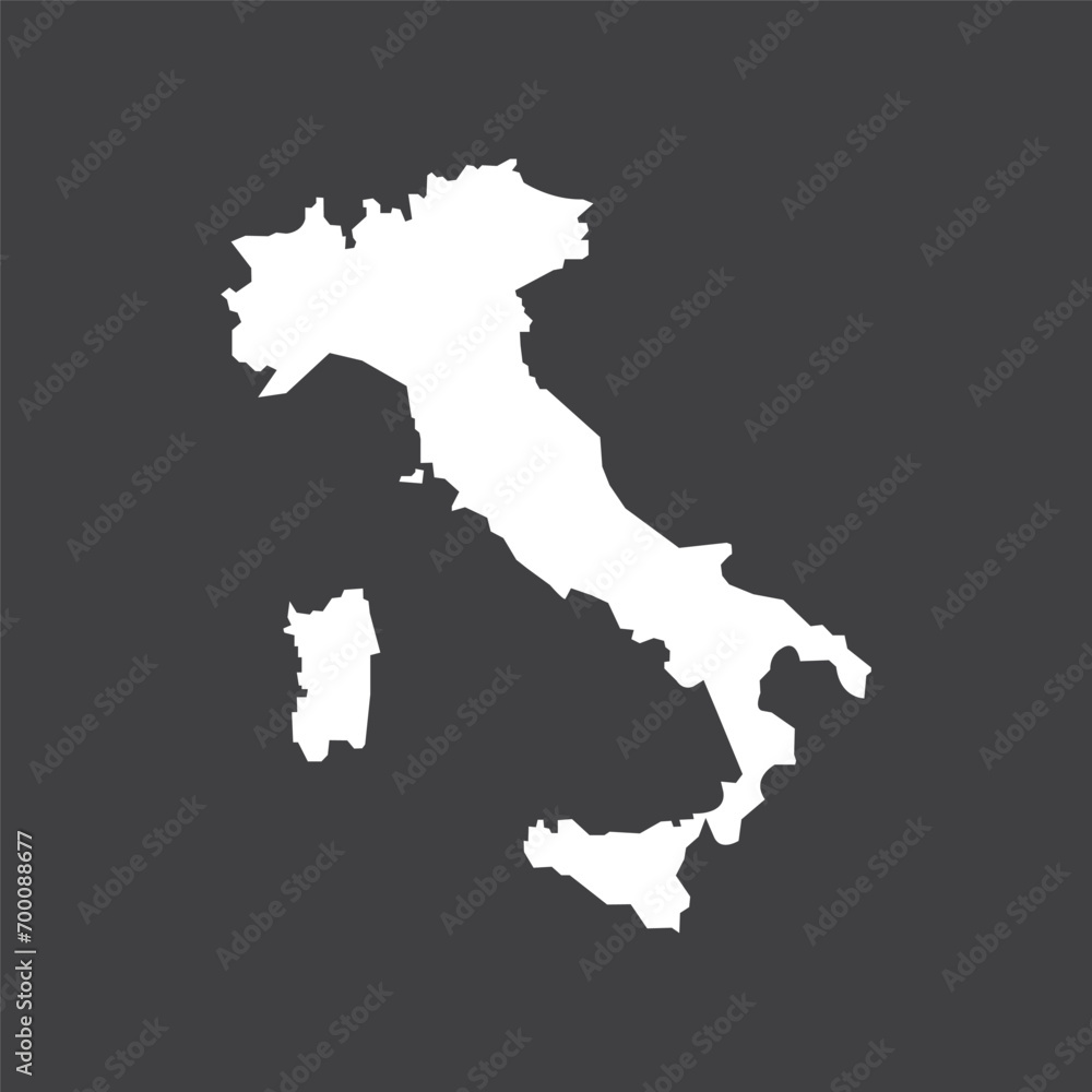 italy map icon vector
