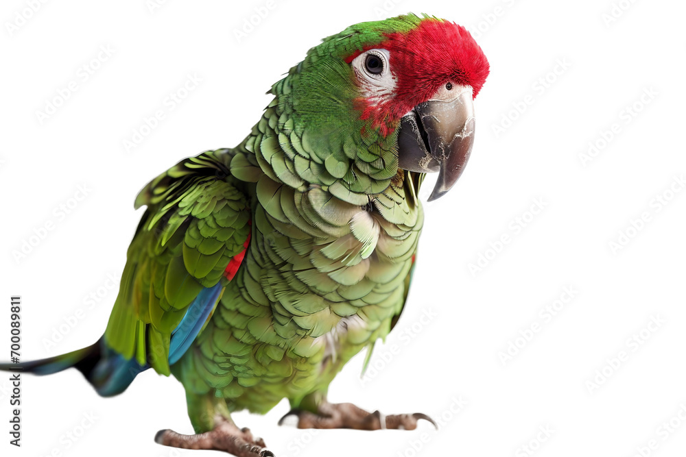 Vibrant Parrot on White on a transparent background