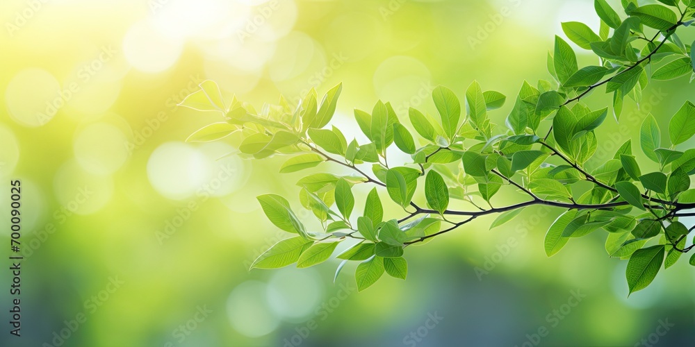 Vibrant summer foliage on branches, illuminated by sunlight, creating a lush and fresh natural environment. Vibrant summer foliage on branches, illuminated by sunlight, creating a lush and fresh natural environment.