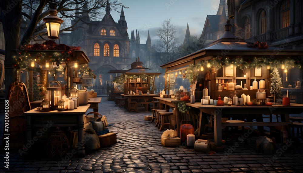 Christmas market in the old town of Wernigerode, Germany