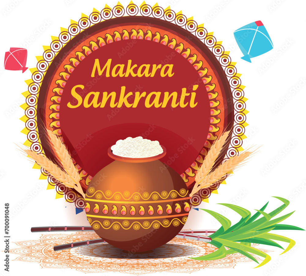 Free Vector Elegant Happy Pongal Festival Celebration Background Design