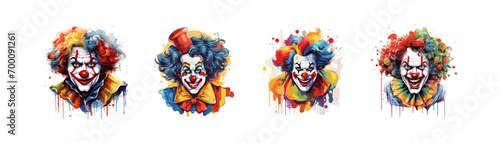 Clown set. Vector illustration design. photo