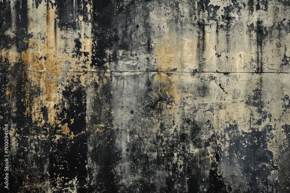 Grunge wall texture in dark black and gray