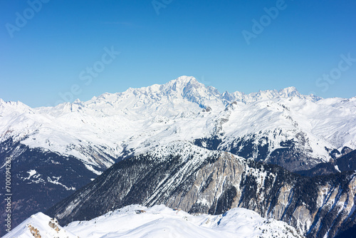 Mont Blanc seen from Courchevel 1650, French Alps © Ana