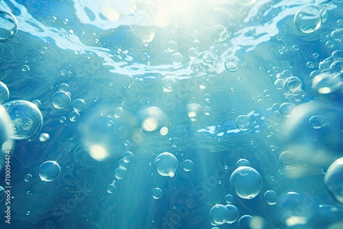 Underwater background with water bubbles