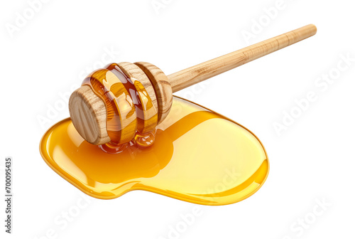 Honey dipper png with delicious honey dripping from it, homemade organic honey with wooden dipper isolated on white or transparent background, hd