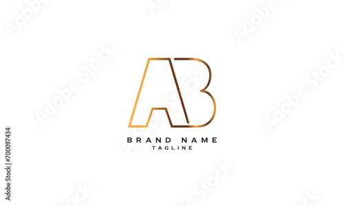 AB, BA, Abstract initial monogram letter alphabet logo design