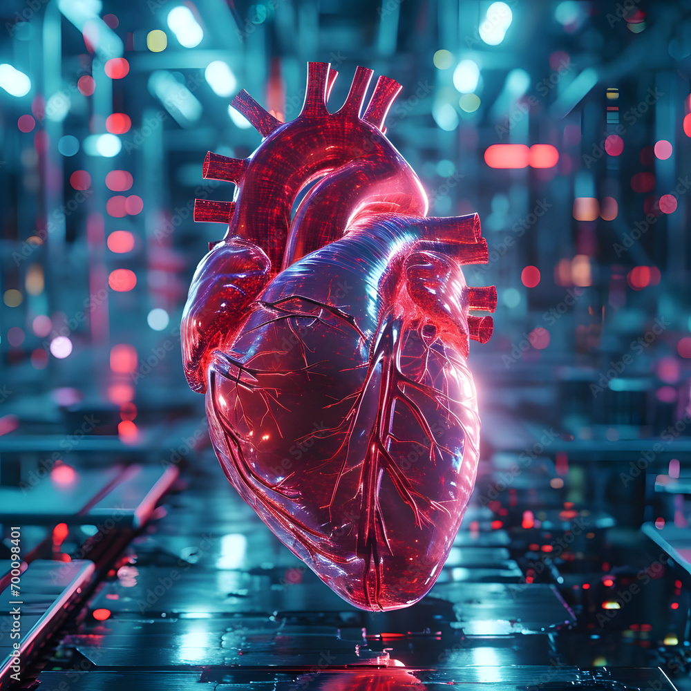 Prompt A sleek, digital[Cardiologist emoji] with pulsating heart ...