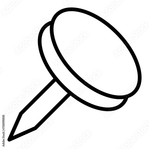 Thumbtack Line Icon