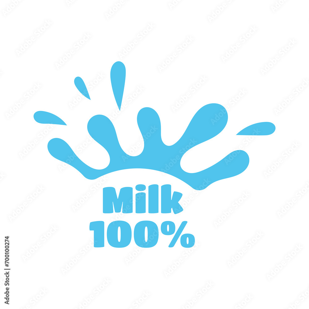 Fototapeta premium Fresh milk logo concept. Milk logo isolated vector emblem
