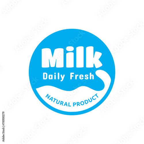 Fresh milk logo concept. Milk logo isolated vector emblem