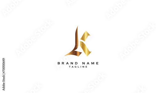 LK, KL, Abstract initial monogram letter alphabet logo design