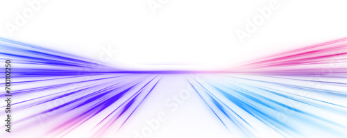 Abstract neon light rays background. A colorful motion background of city light trails. Vector PNG.