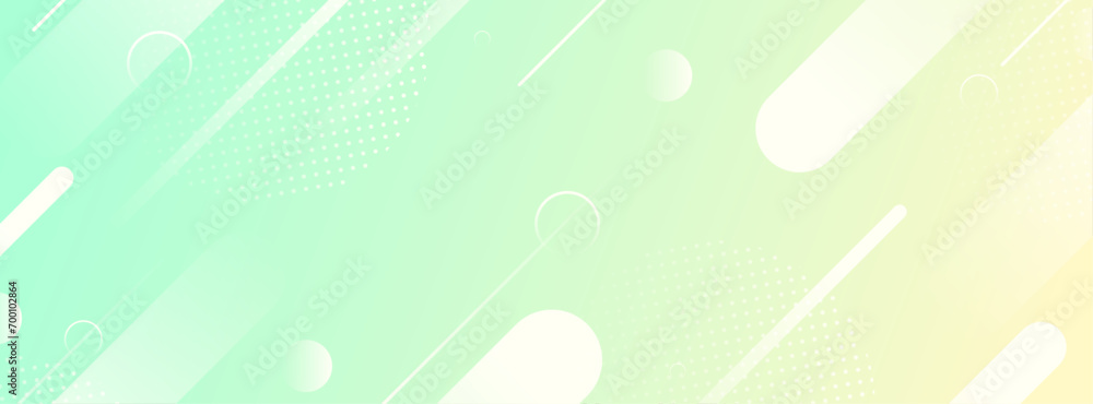 Green and yellow, colorful,soft, abstract banner background, circle, memphis. Vector                                                                                                         
