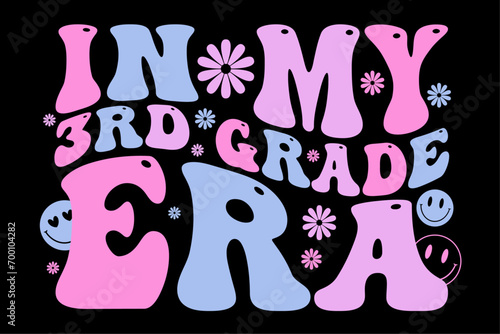 Retro Groovy 3rd Grade T-Shirt Design
