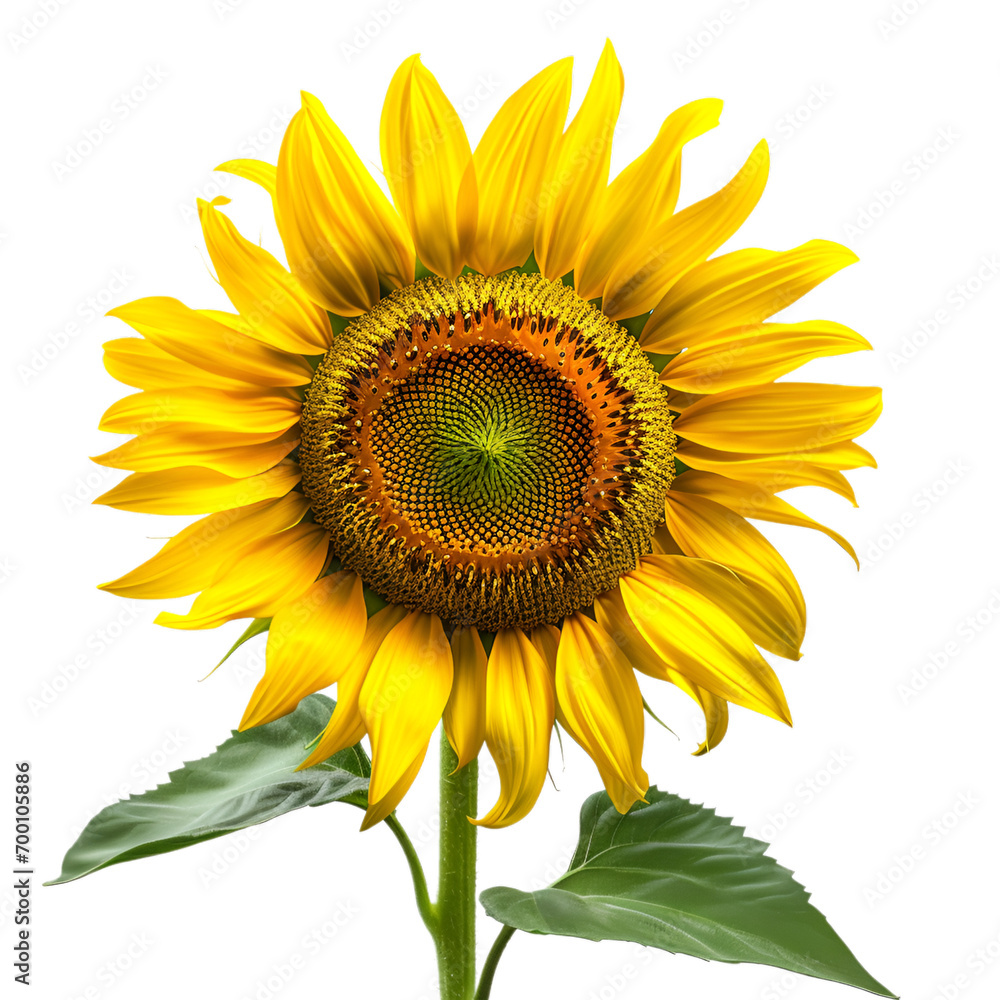 Obraz premium sunflower isolated on transparent background