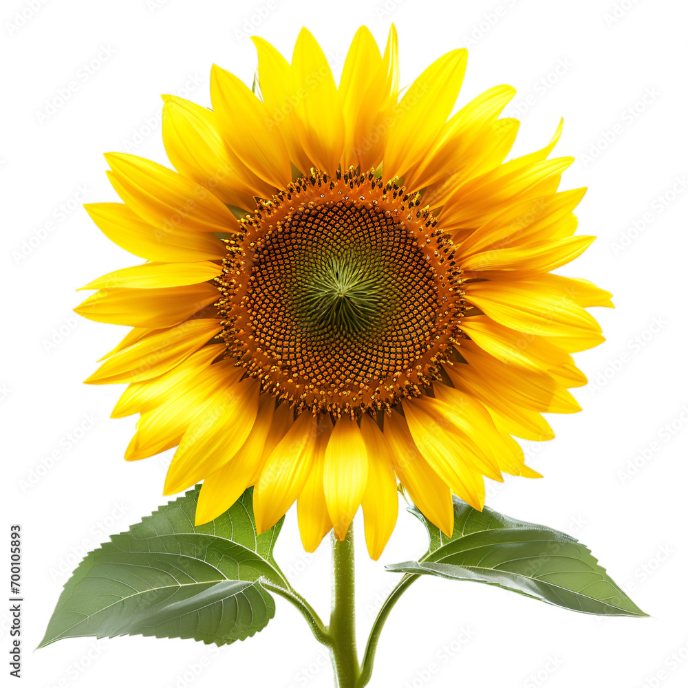 Obraz premium sunflower isolated on transparent background