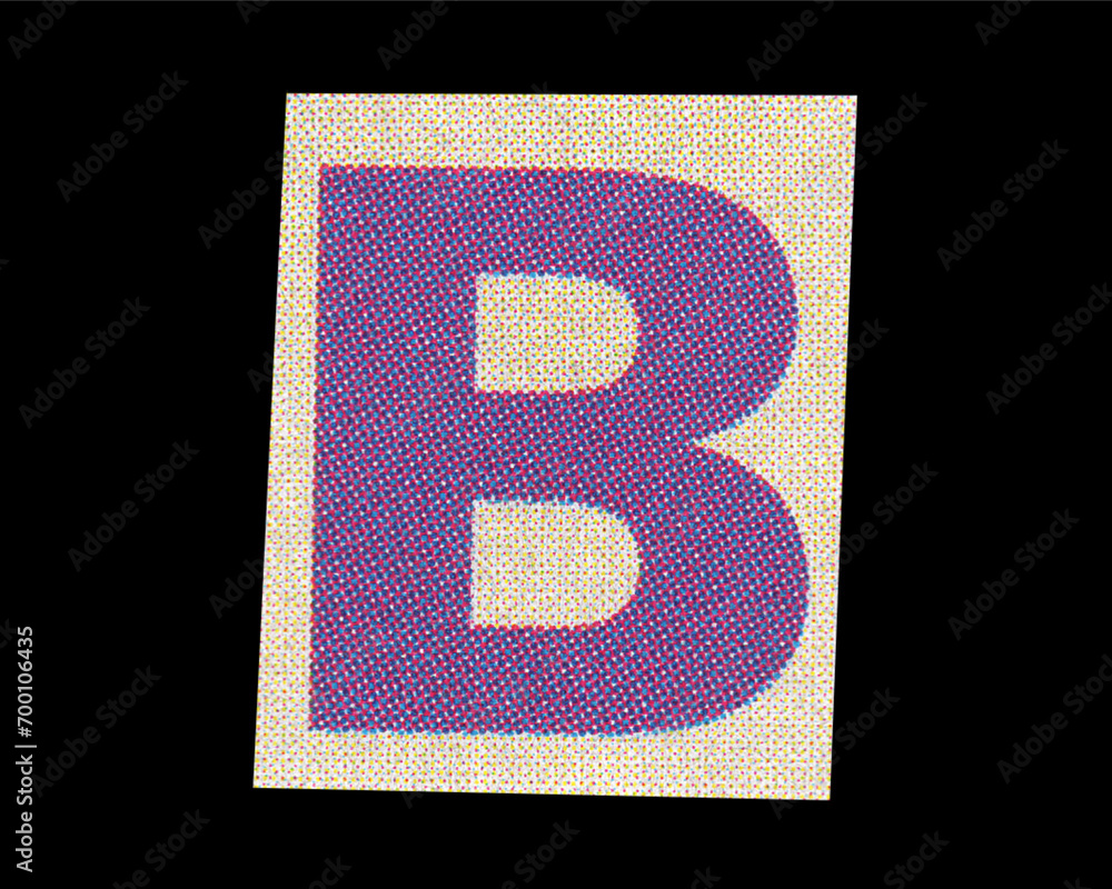 Letter B Magazine Cut Out Font, Ransom Letter, Isolated Collage ...