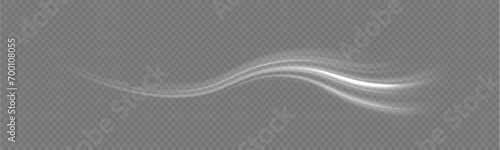 Comet with a long bright tail in outer space. Laser beams luminous abstract sparkling isolated on a transparent background. Abstract neon color glowing lines background.	