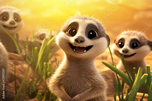 smiling Meerkat   Meerkat Illustration 