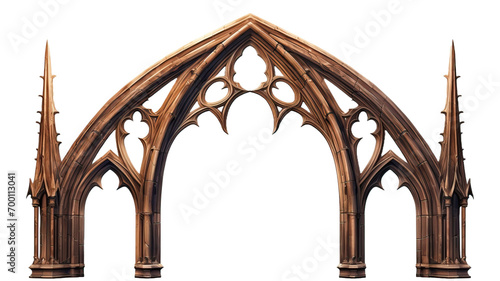 Gothic arch. isolated object  transparent background