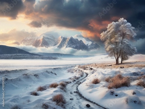 winter landscape in the mountains © Iqra