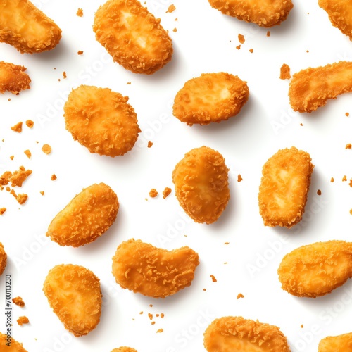 a group of fried chicken nuggets photo