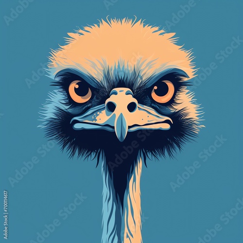a close up of an ostrich