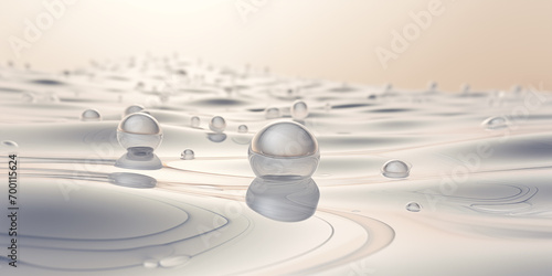 Abstract white background with water drops