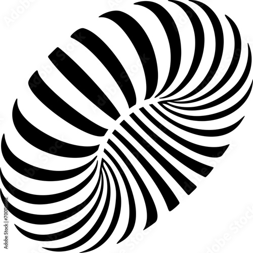 Torus optical illusion. Design op art element. photo