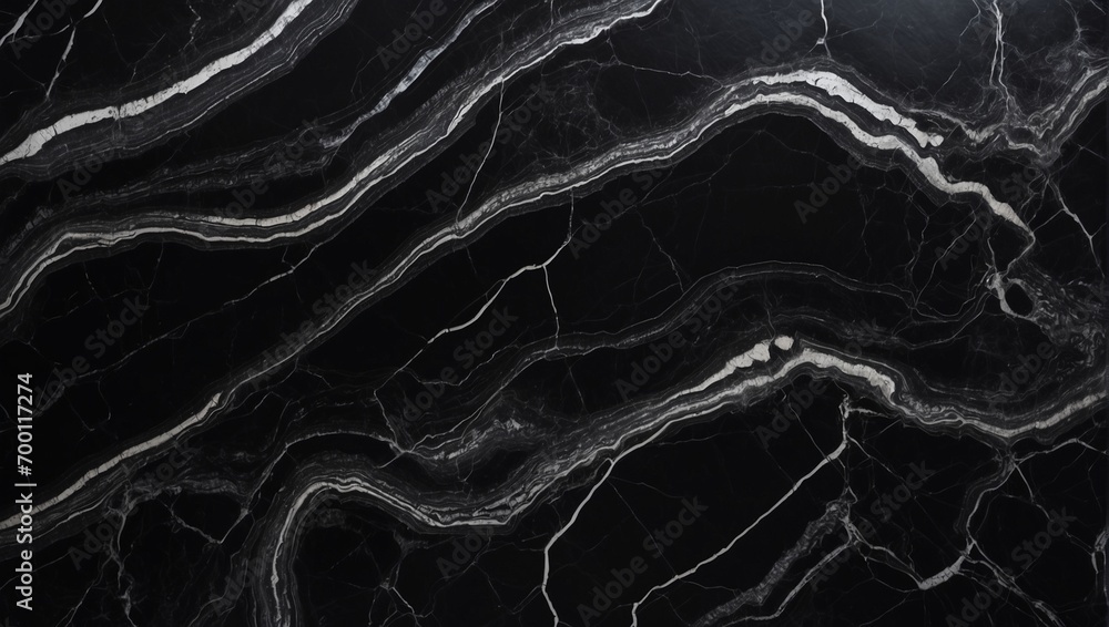 Naklejka premium The texture of black-white marble. An expensive pattern. A template or background for the design and decoration of banners, invitations, greetings, printing, etc. Desktop wallpaper.