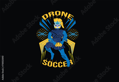 drone soccer t shirt design , game t shirt design ,drone soccer game t shirt design 