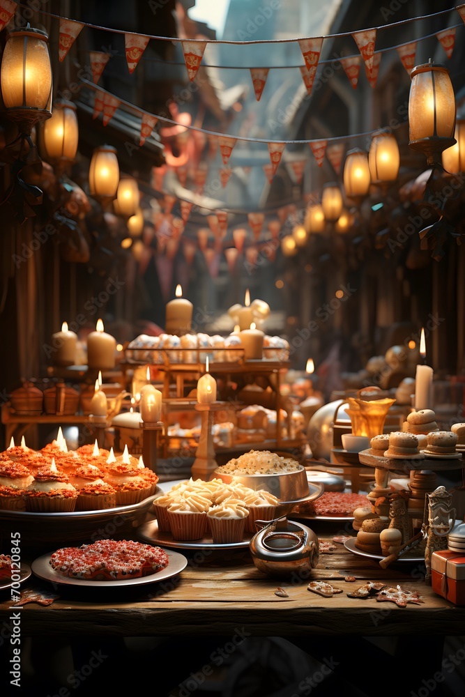 Candles and incense in the streets of Barcelona