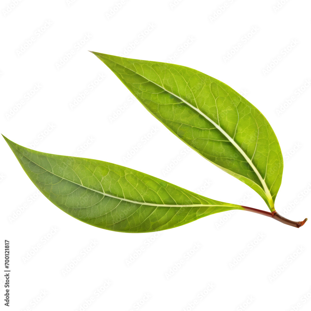 Obraz premium A Green tea leaf isolated on white