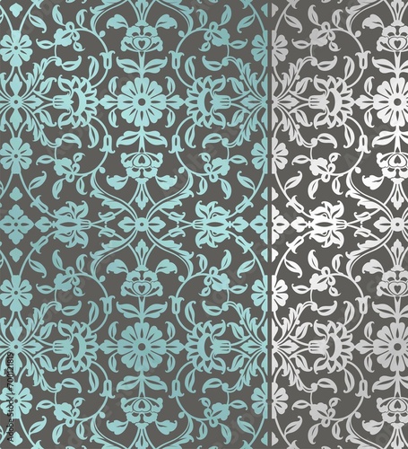 Wallpaper Mural wedding card design, traditional paisley floral pattern , royal India	 Torontodigital.ca