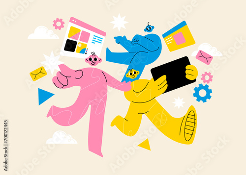 Abstract business people illustration photo