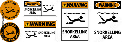 Water Safety Sign Warning -Snorkeling Area © Seetwo