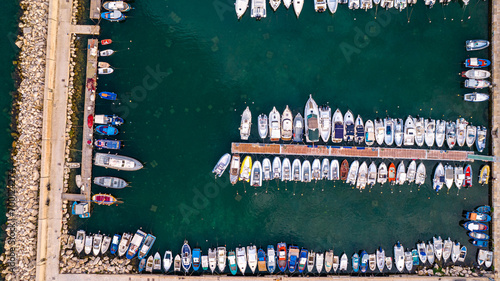 Boats moored in the port of Trapani. Sicily Italy