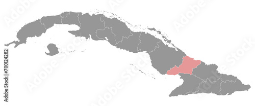 Foto Las Tunas province map, administrative division of Cuba