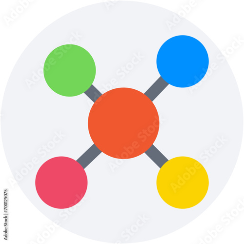 Atom Bond Vector Icon