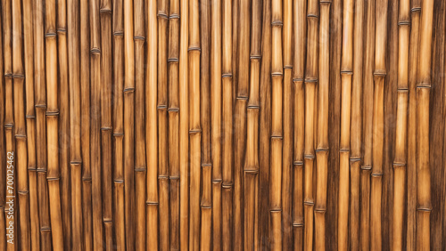 Dry bamboo stems. bamboo fence  decorative scenic background. 